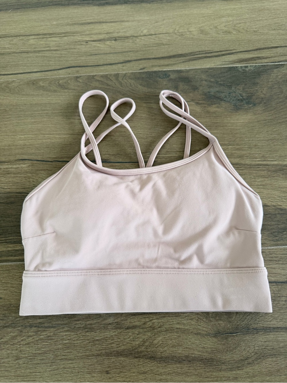 Beige Varley Strappy Sports Bra
